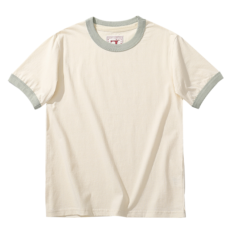 Cropped Fitted Crew Neck Tee