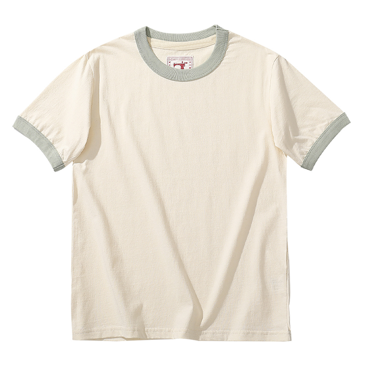 Cropped Fitted Crew Neck Tee