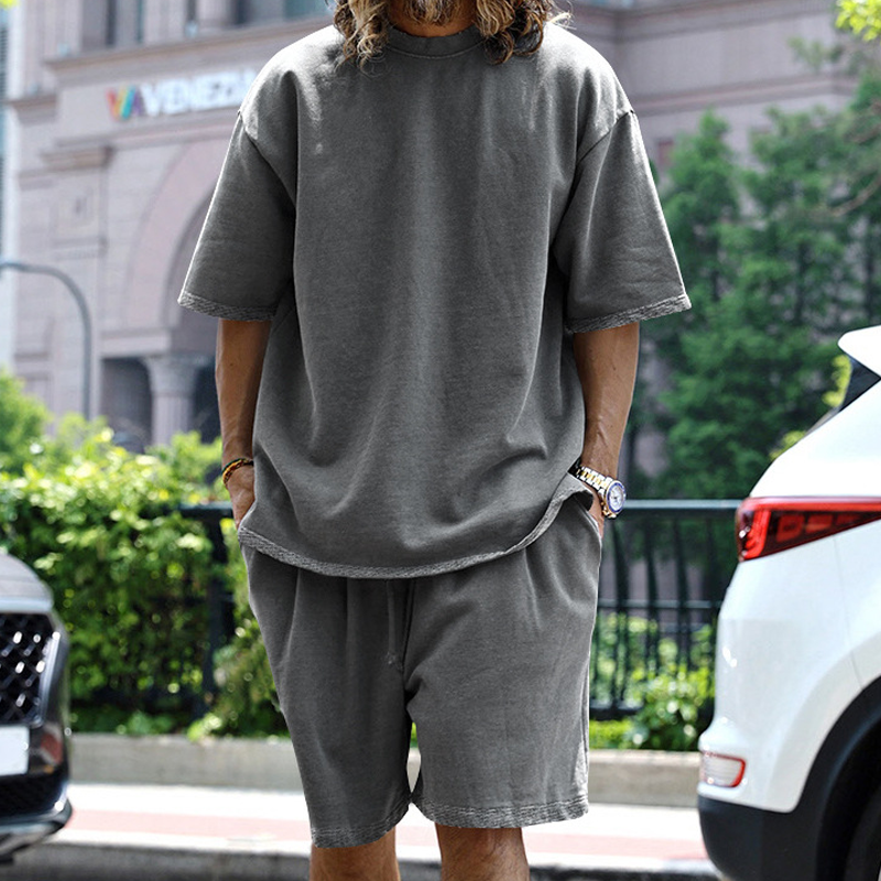 Relaxed T-Shirt &amp; Drawstring Shorts Set