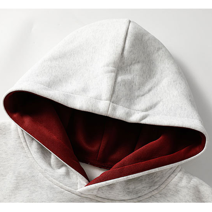 Colorblock Fleece-Lined Pullover Hoodie