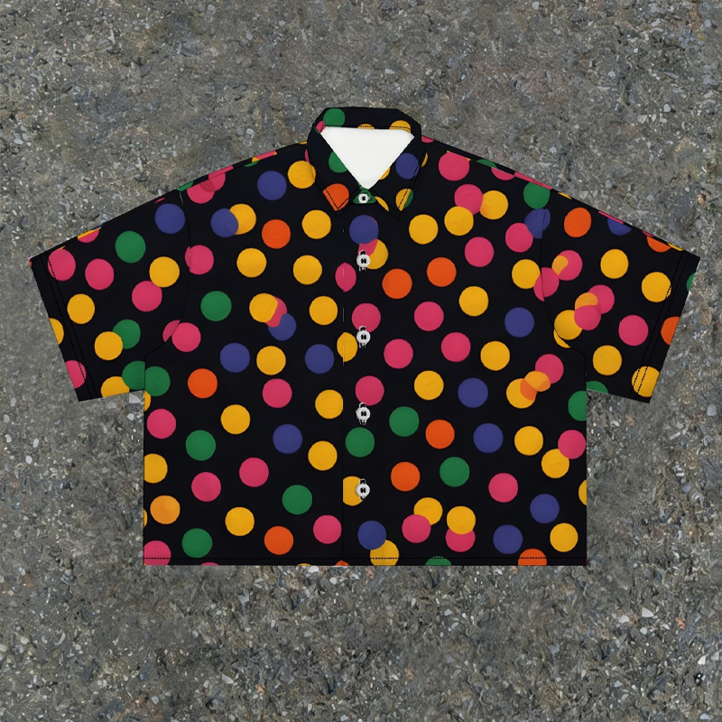 Retro Plaid Print Short Sleeve Shirt