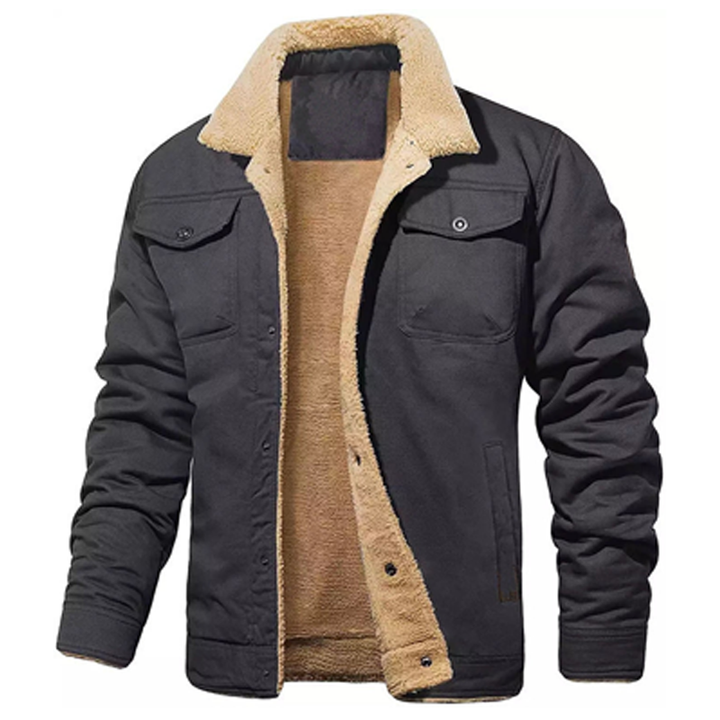 Fleece Lined Multi-Pocket Trucker Jacket