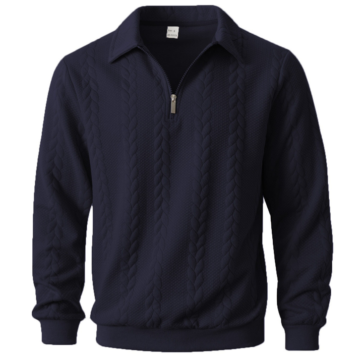Vintage Quarter-Zip Knit Polo Sweater