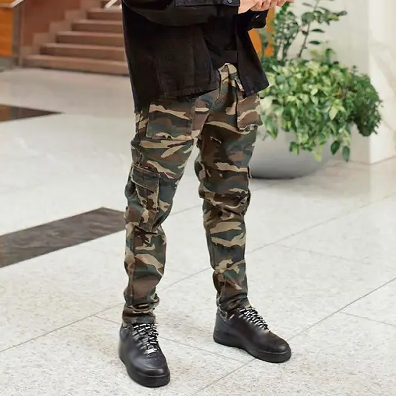 Slim Multi-Pocket Utility Cargo Pants