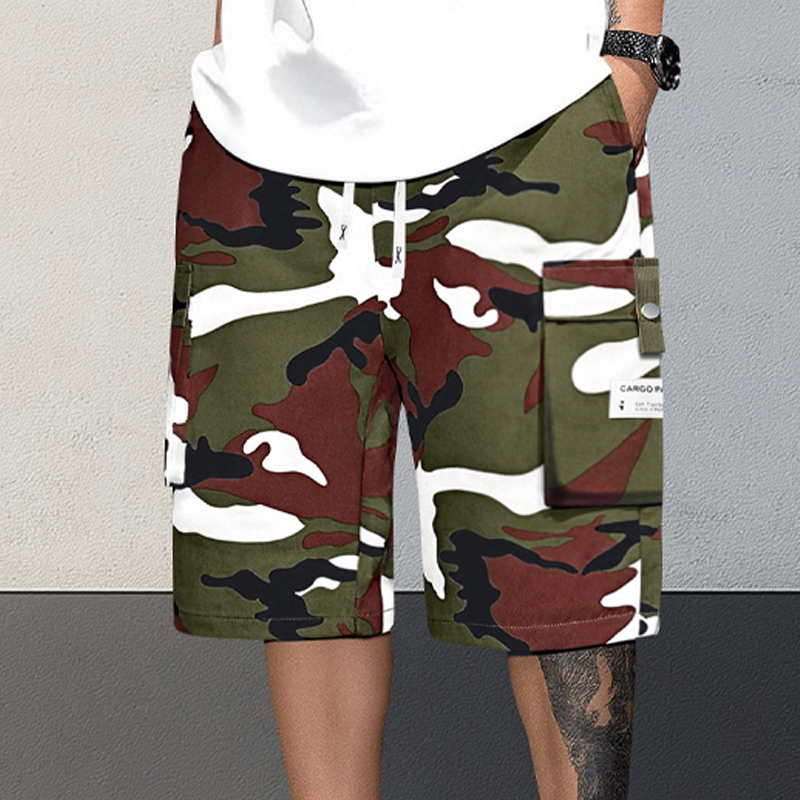Men's Camo Cargo Shorts With Pockets