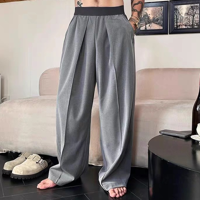 Men's Draped Wide-Leg Casual Pants