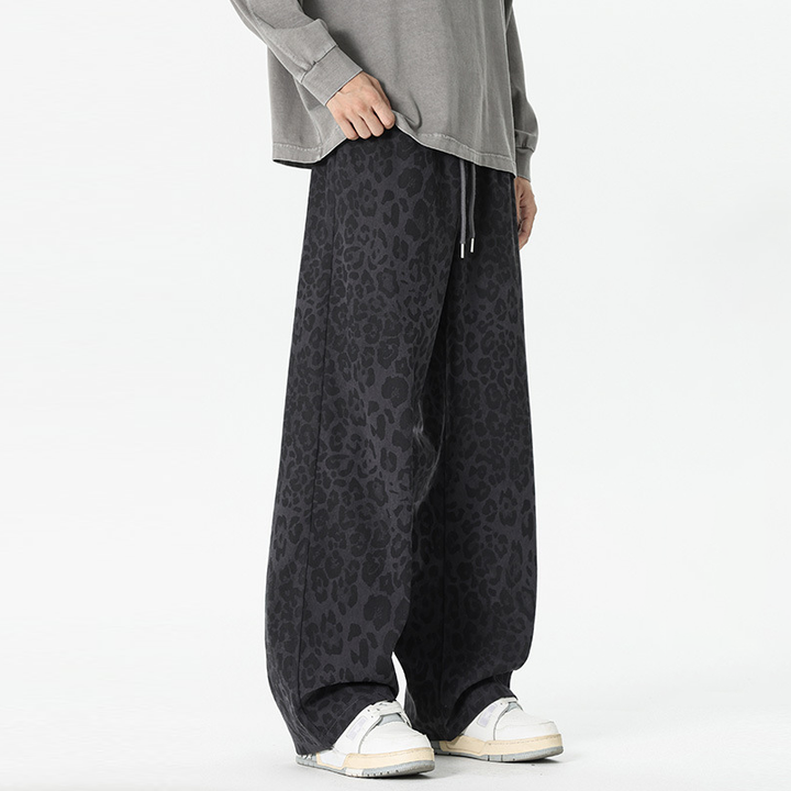 Leopard Print Relaxed Casual Pants