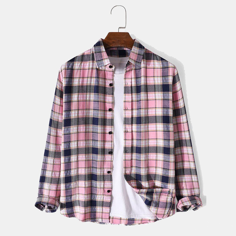 Vintage Plaid Button-Up Shirt