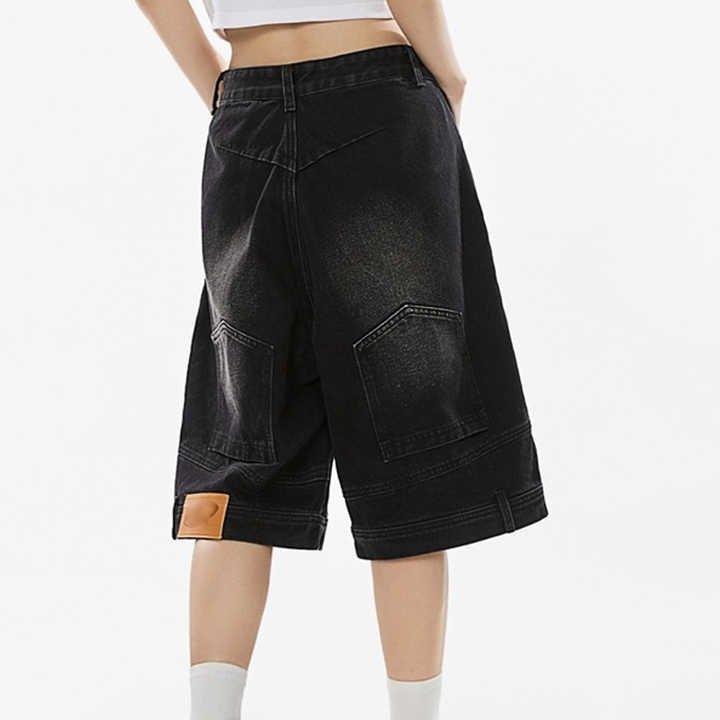 Reverse-Wash Baggy Denim Jorts