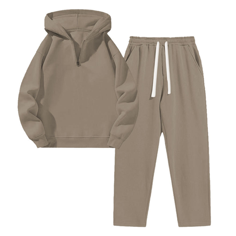 Half-Zip Hoodie &amp; Sweatpants Set