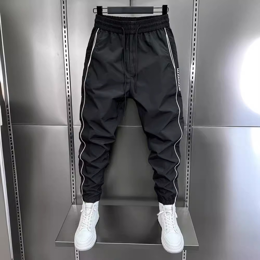 Side-Stripe Drawstring Jogger Pants