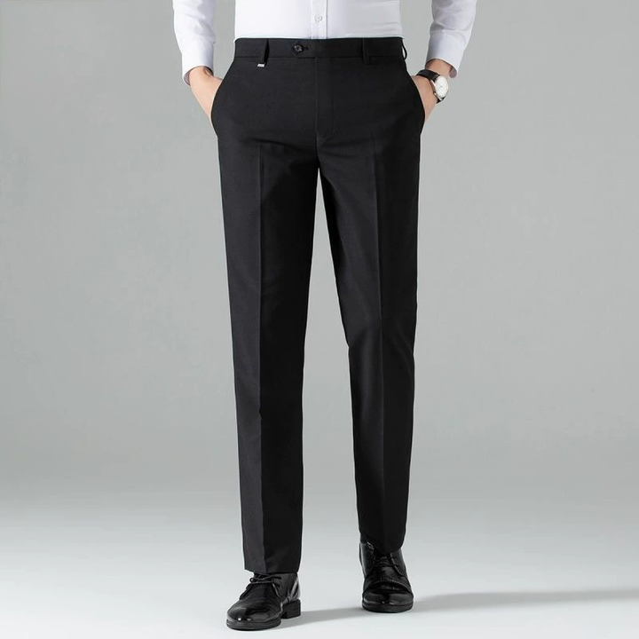 Classic Stretch Straight-Leg Dress Pants