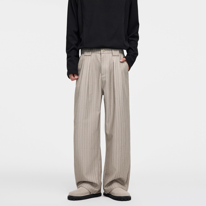 Pinstripe Wide Leg Baggy Pants
