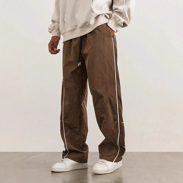 Star Print White-Line Jogger Pants
