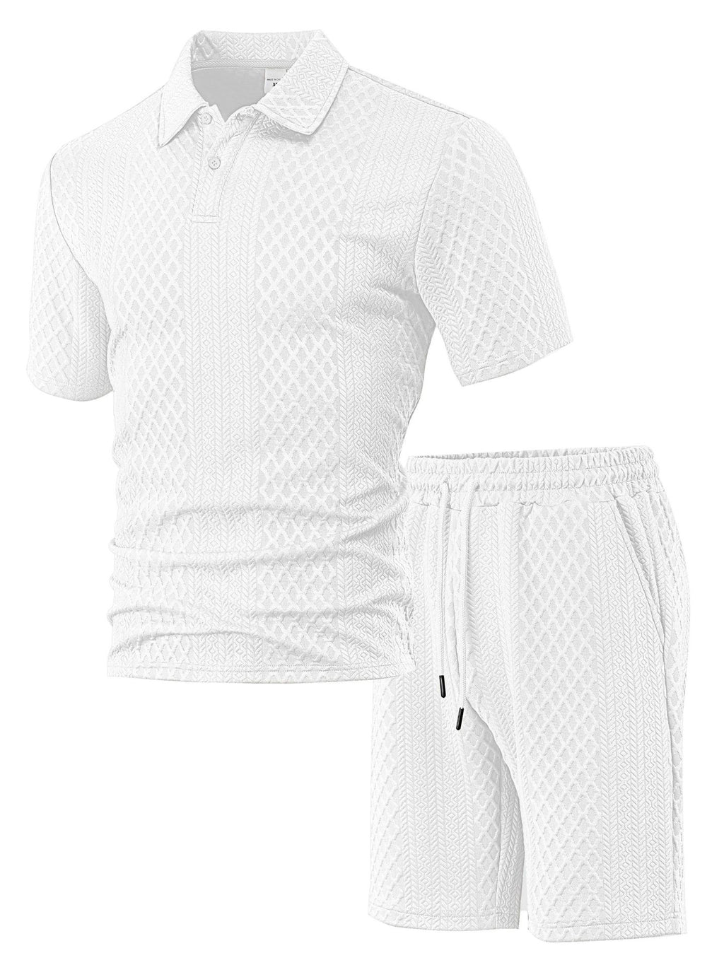 Men's Polo Shirt & Drawstring Shorts Set