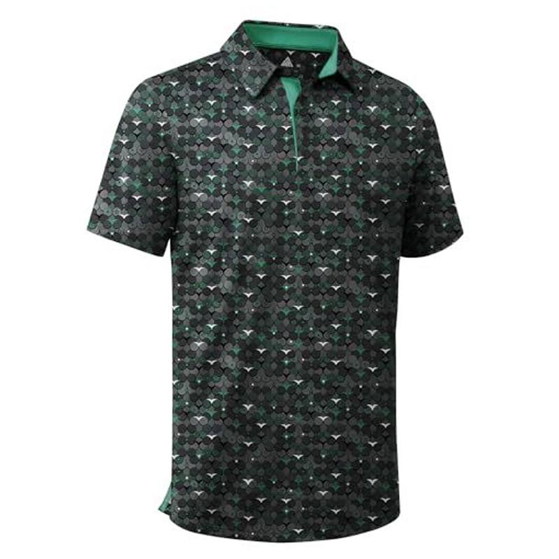 Men's Printed Quick-Dry Golf Polo Shirt