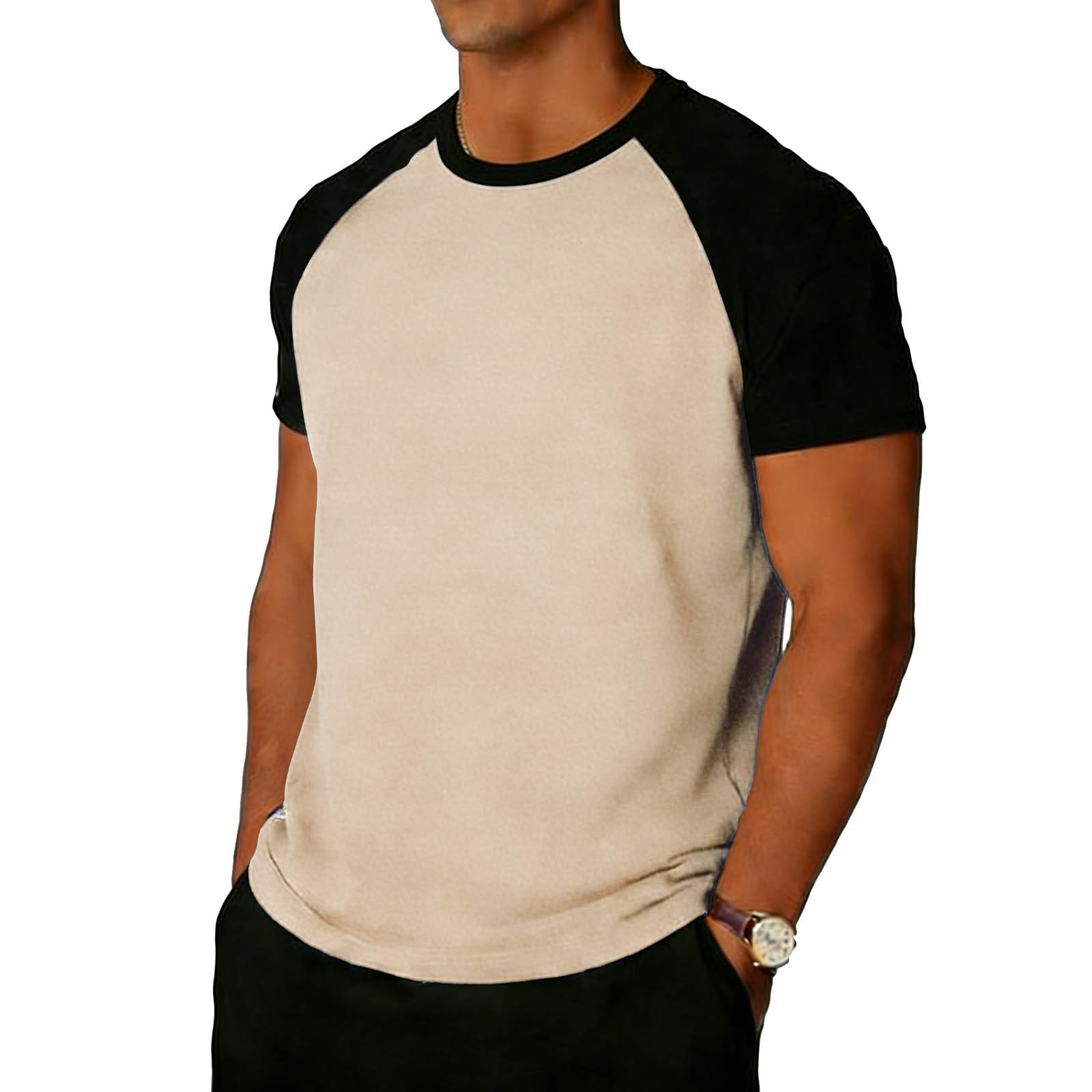 Men's Raglan Color Block Tee