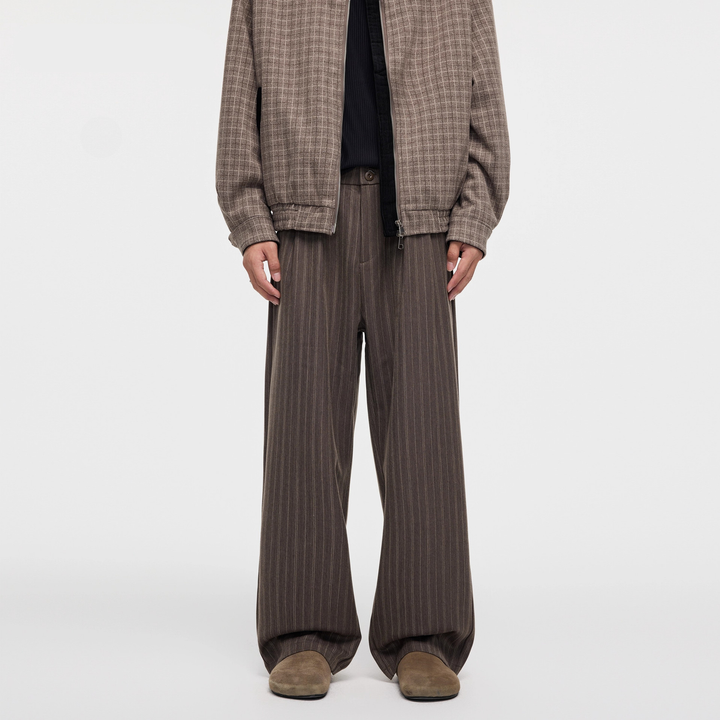Pinstripe Wide Leg Baggy Pants