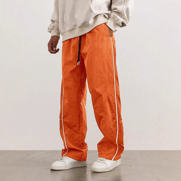 Star Print White-Line Jogger Pants