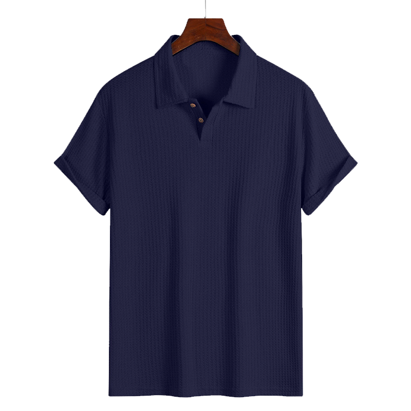 Textured Knit Polo Shirt