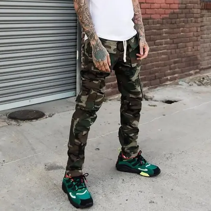 Slim Multi-Pocket Utility Cargo Pants