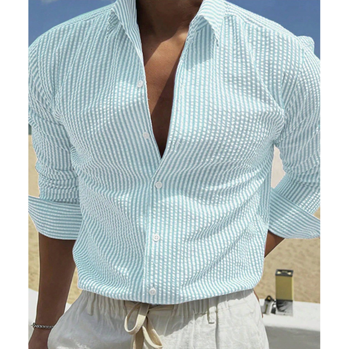 Fitted Stripe Long-Sleeve Shirt