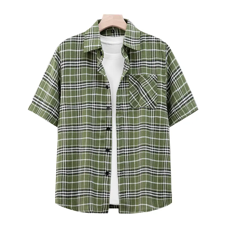 Vintage Plaid Loose-Fit Shirt