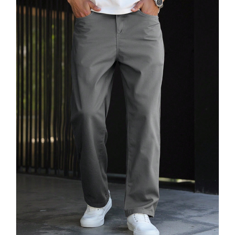 Relaxed Wide-Leg Casual Pants