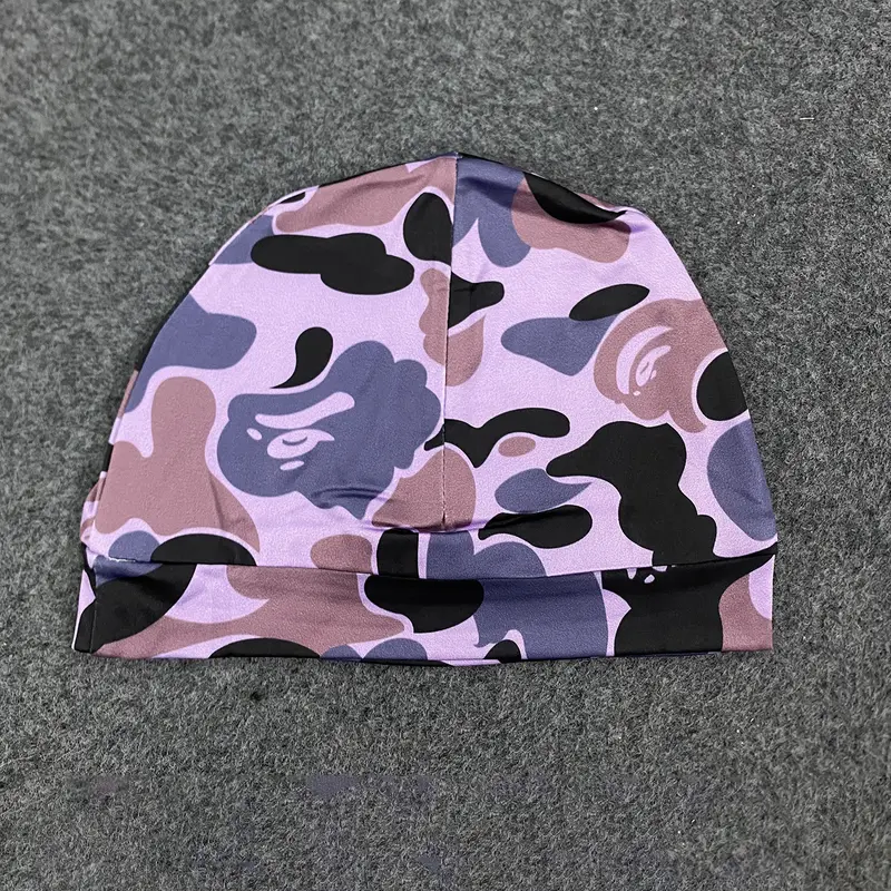 Camo Print Close-Fit Streetwear Skull Cap