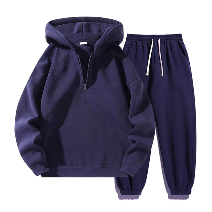 Minimalist Solid-Color Hoodie &amp; Pants Set
