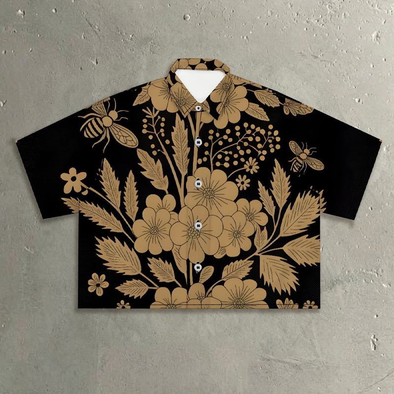 Retro Plaid Print Short Sleeve Shirt