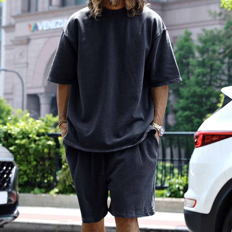 Relaxed T-Shirt &amp; Drawstring Shorts Set