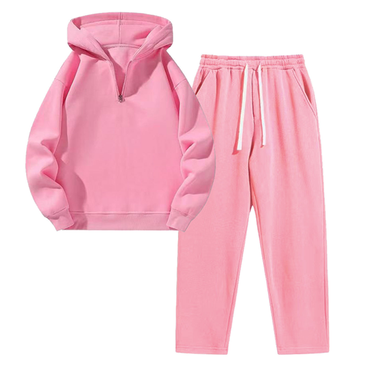 Half-Zip Hoodie &amp; Sweatpants Set