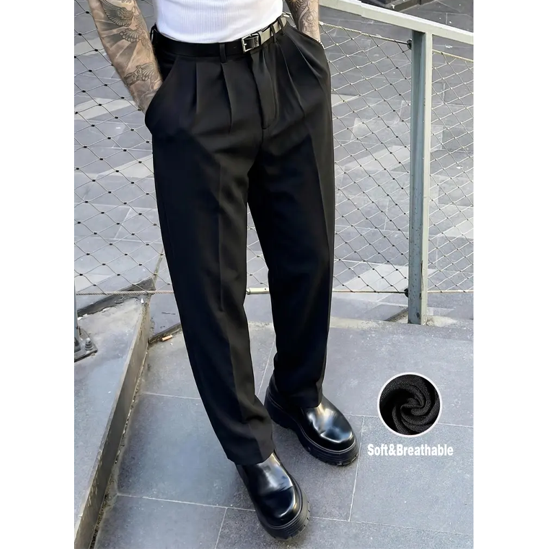 Regular Fit Button-Fly Trousers