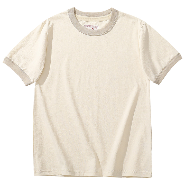 Cropped Fitted Crew Neck Tee