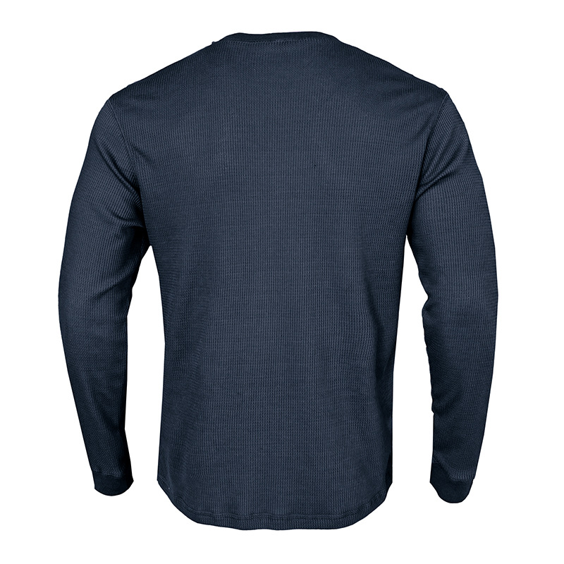 Textured Crewneck Long Sleeve Shirt