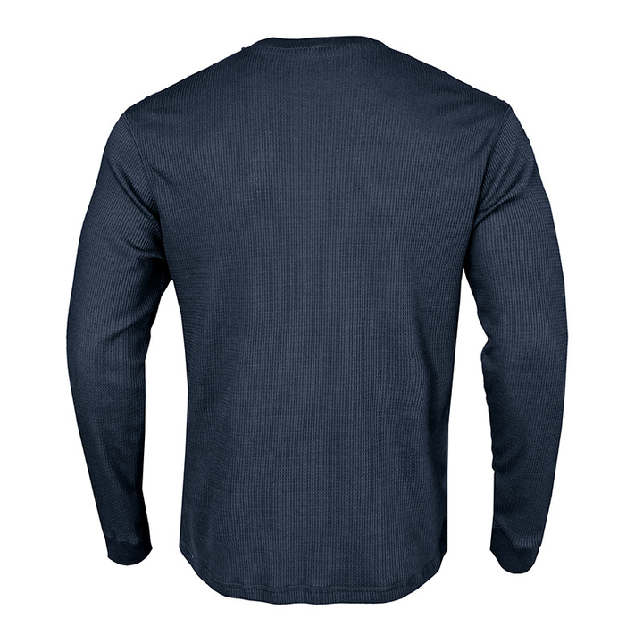 Textured Crewneck Long Sleeve Shirt