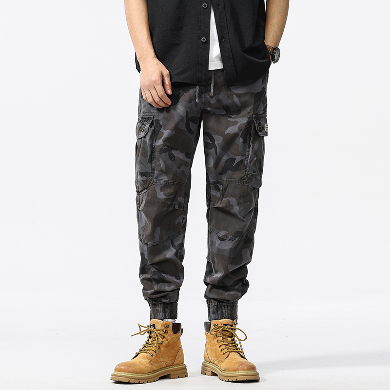 Men's Camo Cotton Cargo Jogger Pants