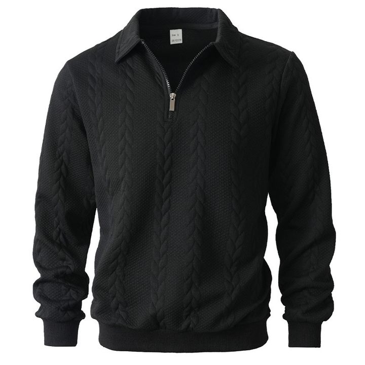 Vintage Quarter-Zip Knit Polo Sweater