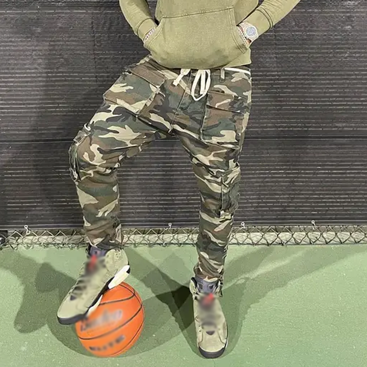 Slim Multi-Pocket Utility Cargo Pants