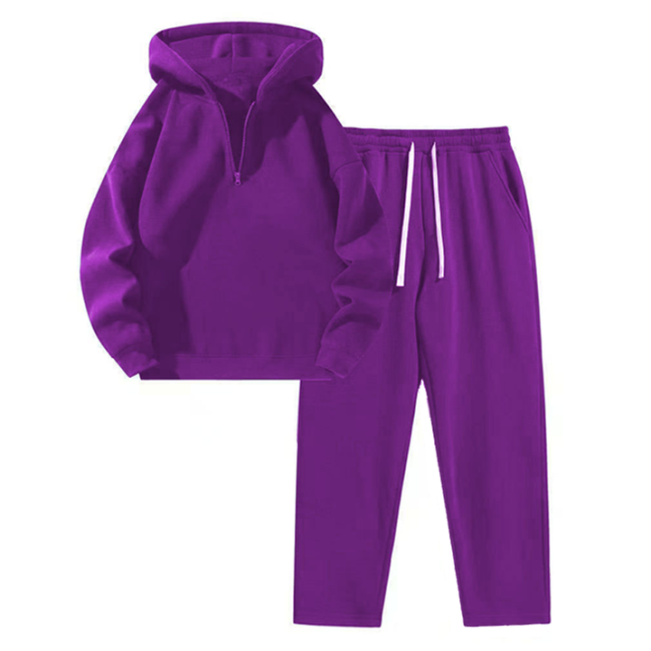 Half-Zip Hoodie &amp; Sweatpants Set