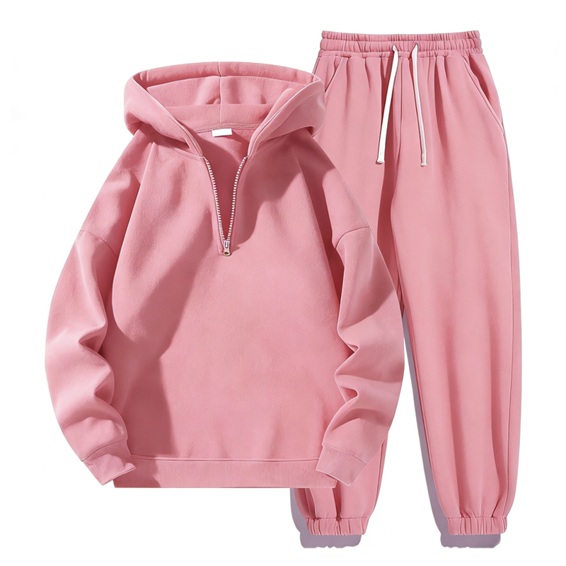 Minimalist Solid-Color Hoodie &amp; Pants Set