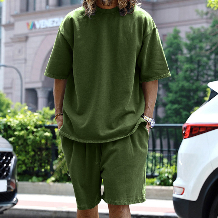 Relaxed T-Shirt &amp; Drawstring Shorts Set