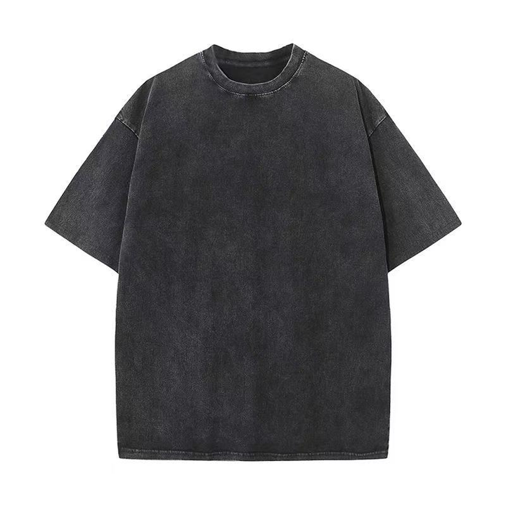 Vintage Distressed Oversized Drop-Shoulder Tee
