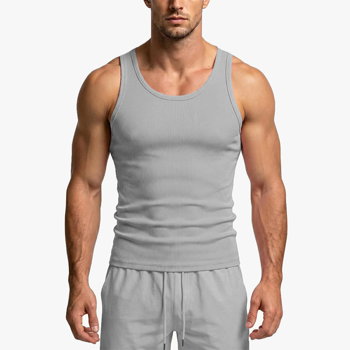 Ribbed Knit Sleeveless Tank Top