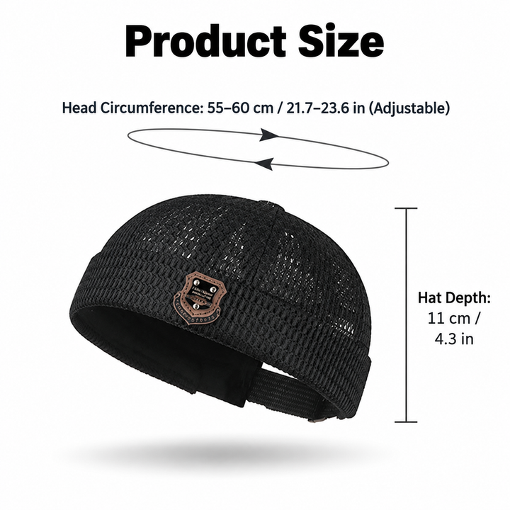 Adjustable Mesh Streetwear Skull Cap