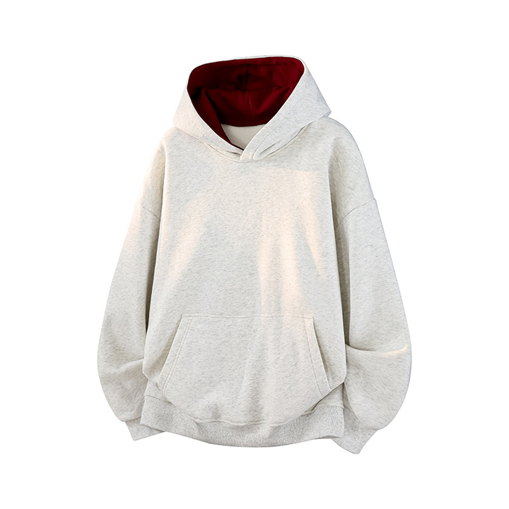 Colorblock Fleece-Lined Pullover Hoodie