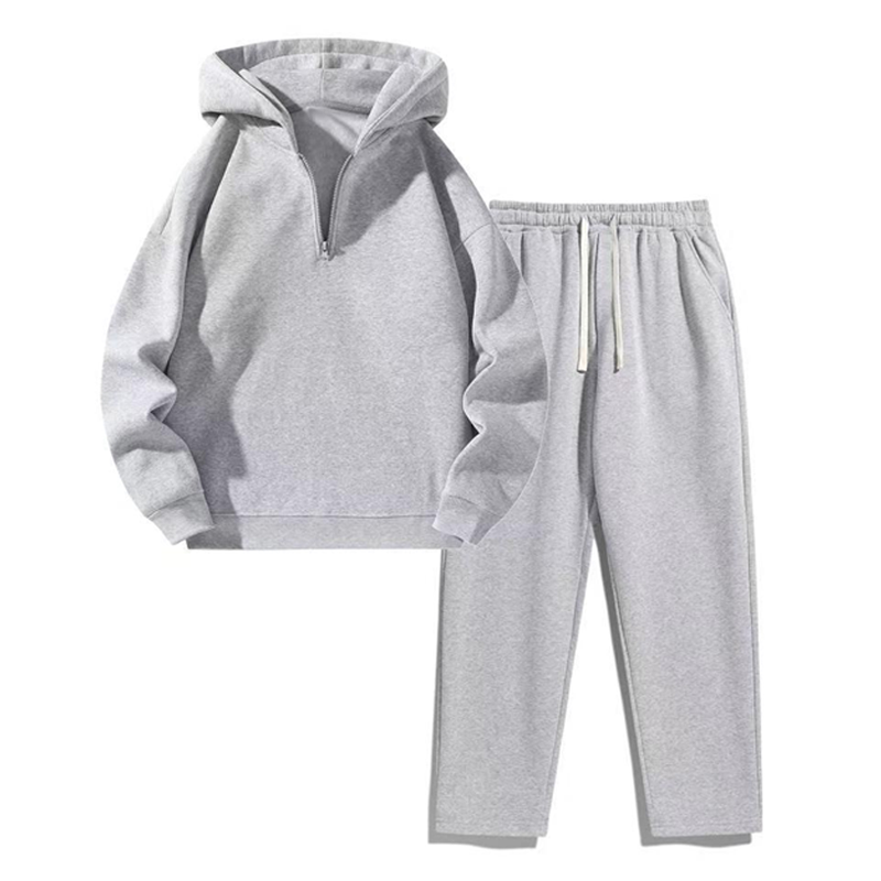 Half-Zip Hoodie &amp; Sweatpants Set