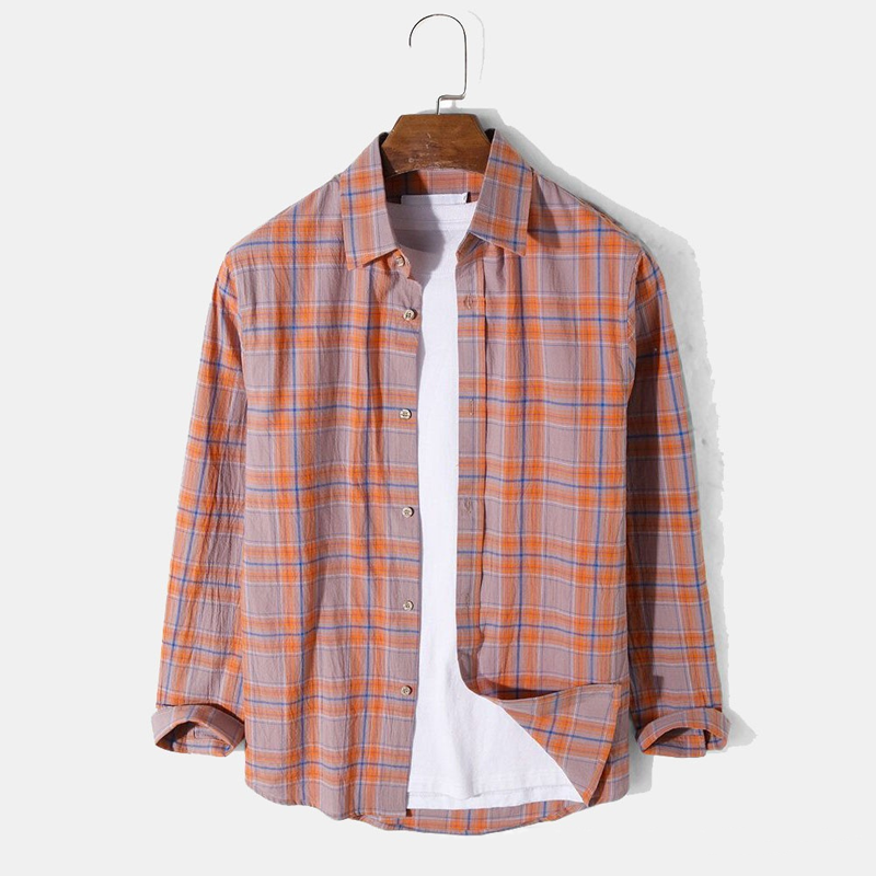Vintage Plaid Button-Up Shirt