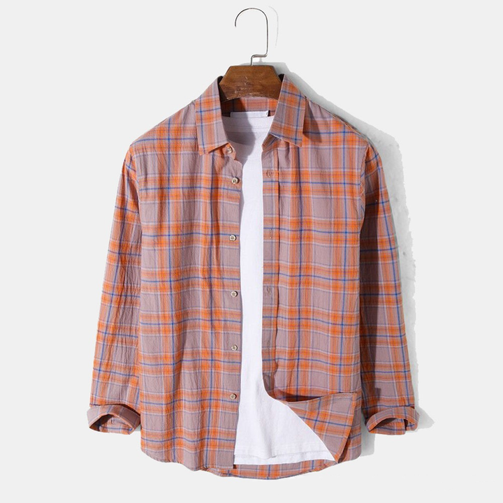 Vintage Plaid Button-Up Shirt